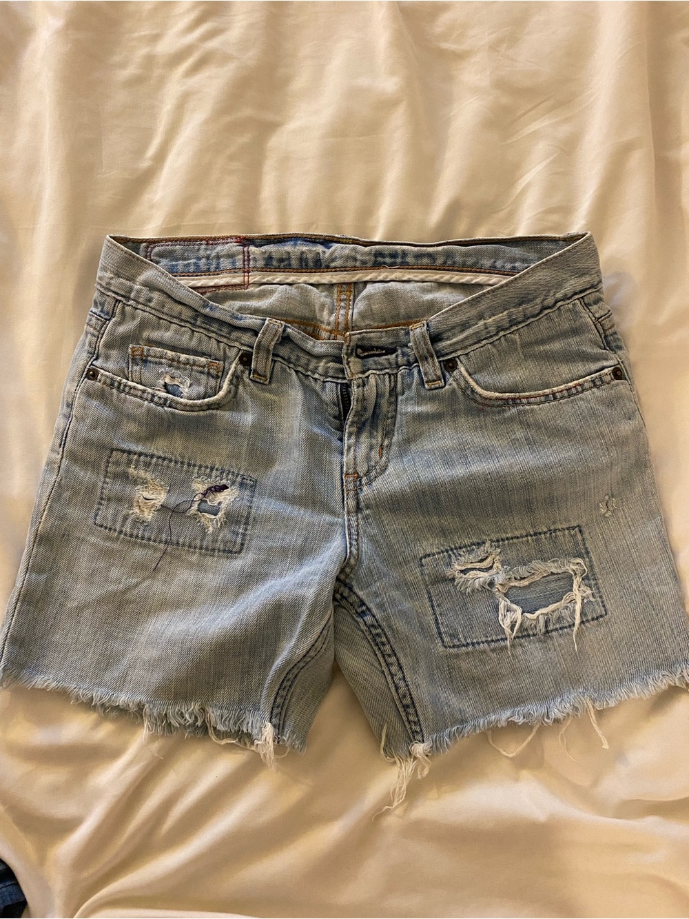 Express distressed shorts
